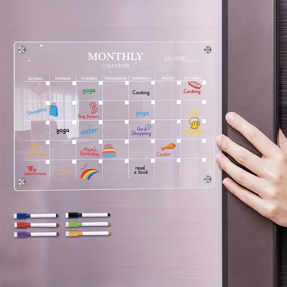 Clear Magnetic Fridge Calendar