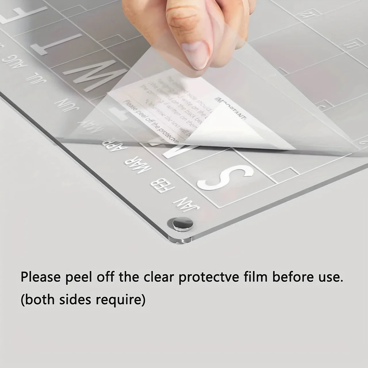 Clear Magnetic Fridge Calendar