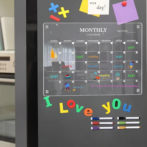 Clear Magnetic Fridge Planner